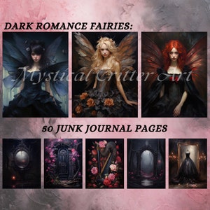Dreamy Dark Fairy Themed Journal Paper - Perfect for Your Fantasy Scrapbook or Junk Journal - Instant Download