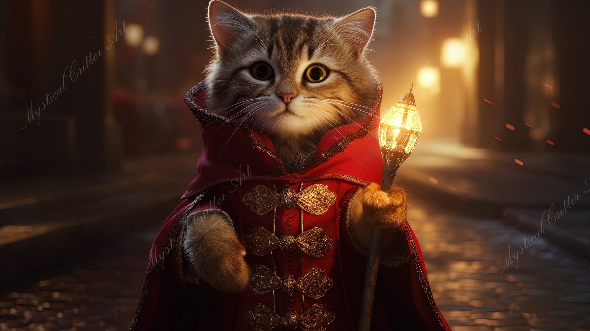 Fondo de pantalla de gato de fantasía medieval, fondos de escritorio de  gatitos de fantasía, descarga instantánea - Etsy México, image size:2000x1121