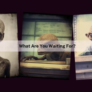 Leaked Alien Photo Series, 36 Alien Vintage Junk Journal Image Bundle