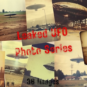 Leaked UFO Photo Series, 36 UFO Vintage Junk Journal Image Bundle - Download Printable Ephemera Digital Pack - Extraterrestrial
