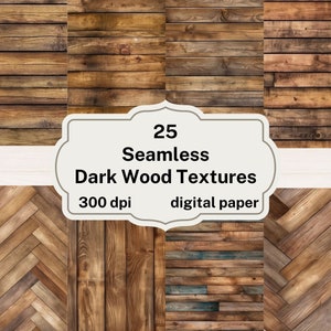 Papel Digital de textura de madera oscura transparente, fondos de tablón de madera rústica papel de álbum de recortes imprimible descarga instantánea uso comercial