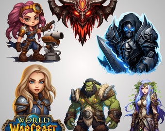 World of Warcraft Inspired Clipart 2, 37 Transparent PNG Images, Digital Download