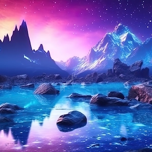 Magical Landscape Digital Images, desktop background digital wallpaper fantasy wallpaper instant download
