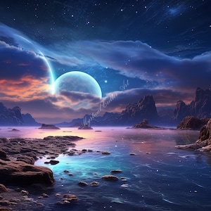 Sfondi magici vol. 7 - sfondo del computer fantasy, sfondo digitale del paesaggio, sfondo del desktop del paesaggio, download istantaneo