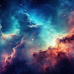 Sfondi della galassia oscura vol. 1, sfondi per computer galassia stelle e nuvole sfondi digitali sfondi desktop fantasy download immediato