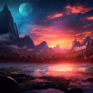 Zauberhafte Hintergründe Vol. 6 - Computer Wallpaper Landschaft, Digital Wallpaper Landschaft, Desktop Hintergrund, Sofort download