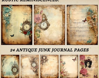 Timeless Treasures Antique Junk Journal Pages for Unique DIY Projects, Instant Download