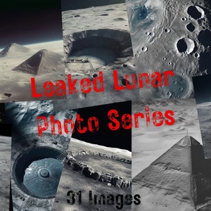 Leaked Lunar Photo Series, 31 Vintage Junk Journal Image Bundle - Download Printable Ephemera Digital Pack - Extraterrestrial