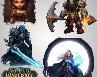 World of Warcraft Inspired Clipart 3, 33 Transparent PNG Images, Digital Download