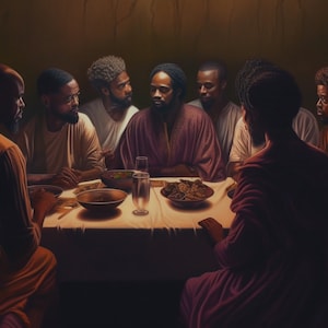 Black Jesus At The Last Supper, African American Art