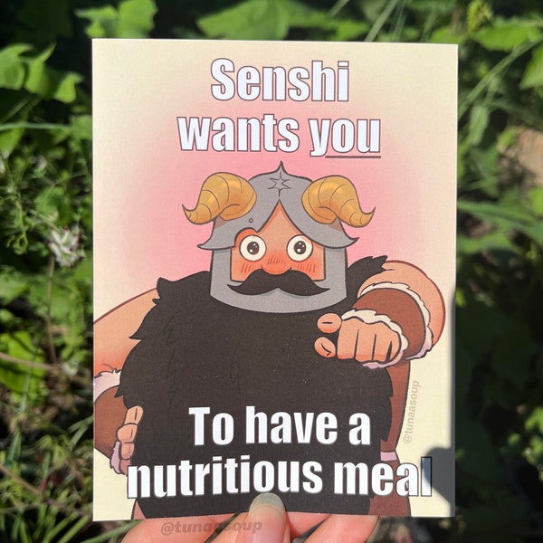 Senshi Wants You To Eat Postcard (Dungeon Meshi)