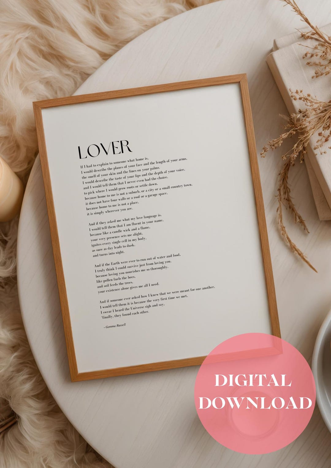 Love Poem Printable Poetry Print Romantic Printable Valentine's Day ...