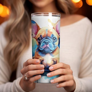 French Bulldog Puppy Tumbler Wrap: 20oz Sublimation Design (Digital Download)