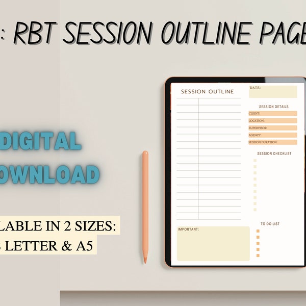 Session Notes Template Rbt Etsy Session Notes Template Rbt Etsy