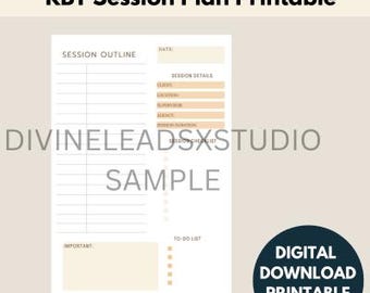 RBT Session Planner: Behavior Technician Printable Tool (PDF Download)