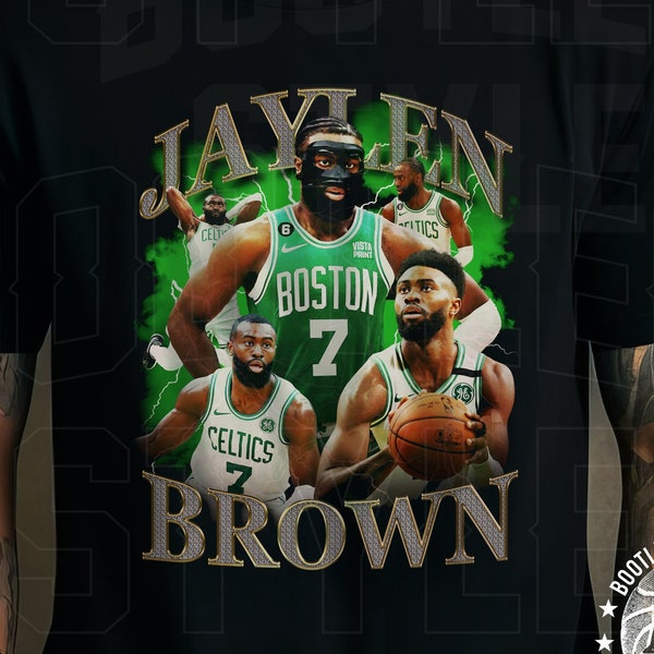 Jaylen Brown Bootleg Style Rap Shirt for Boston Basketball Fan Vintage Classic 90s Graphic Tee Gift for Men Women