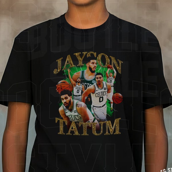 Jayson Tatum shirt Youth Boy Girl 90s vintage bootleg style rap basketball tee gift for Boston basketball fan streetwear green colorway