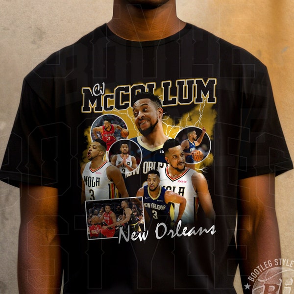 CJ McCollum 90s Bootleg Style Rap Shirt for New Orleans Basketball fan Classic Vintage Style Graphic Tee for Men Women streetwear