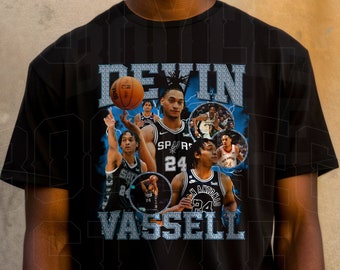 Devin Vassell Shirt for San Antonio Basketball Fan Vintage 90s Bootleg Style Rap T-Shirt Classic Graphic Tee Gift for Men Women streetwear