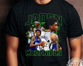 Jaden McDaniels Shirt for Men Women Vintage Basketball Shirt Bootleg T-Shirt Classic 90s Rap Graphic Tee Gift for Minnesota Basketball fan