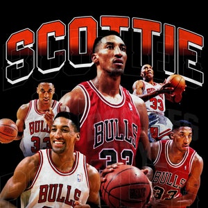Scottie Pippen American Basketball Player Vintage T-Shirt - Guineashirt  Premium ™ LLC
