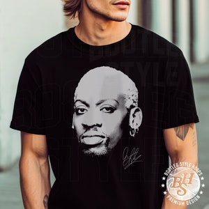 Dennis Rodman Big Head Shirt for Men Women Vintage Basketball Shirt Y2K Bootleg Classic 90s Graphic Tee Gift for Detroit Basketball fan