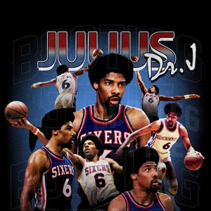 Dr. J's iconic blue Hardwood Classics Philadelphia @Sixers Jersey