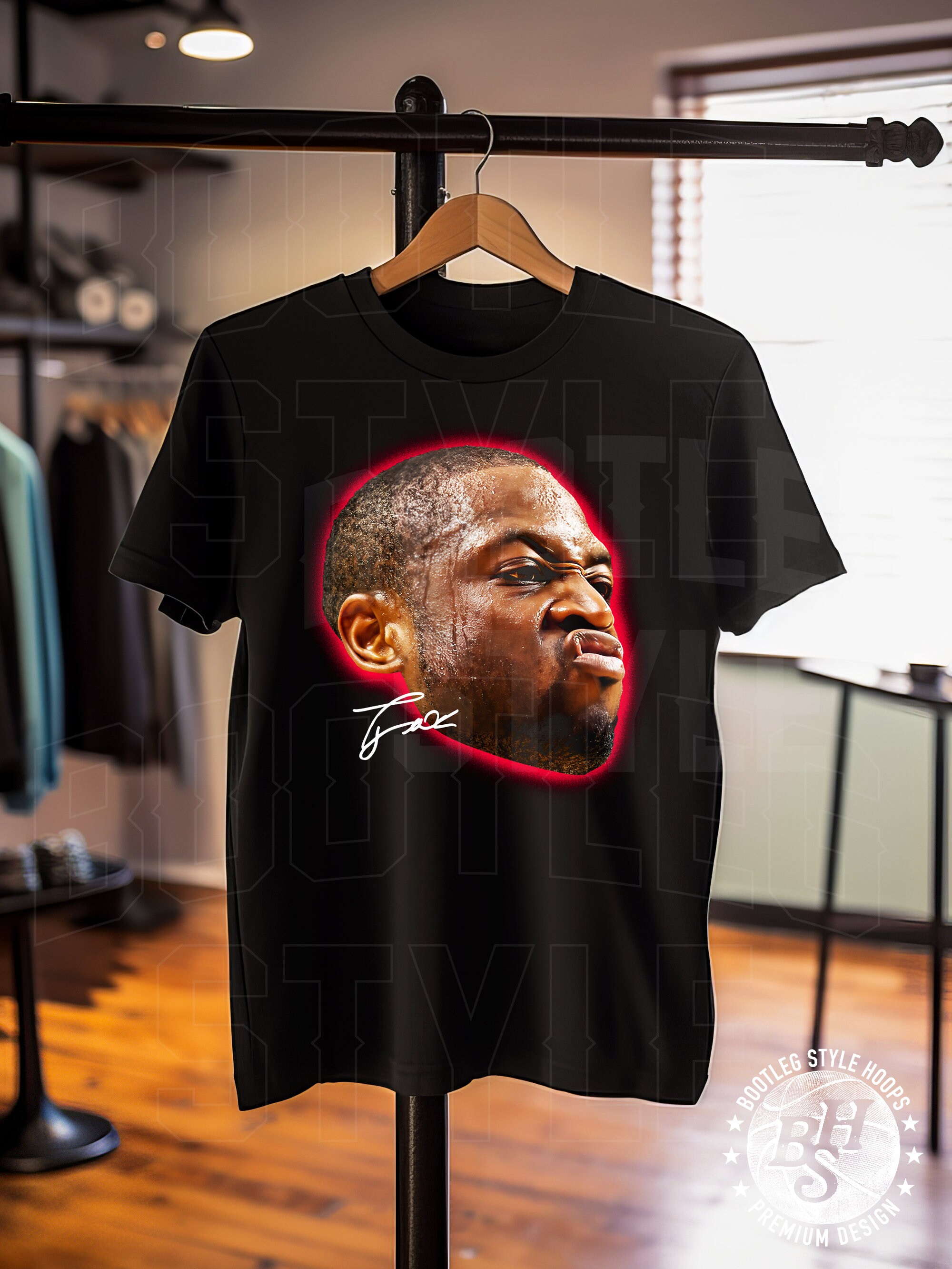 Dwayne Wade 90s Bootleg Style Big Head Rap Shirt for Miami - Etsy