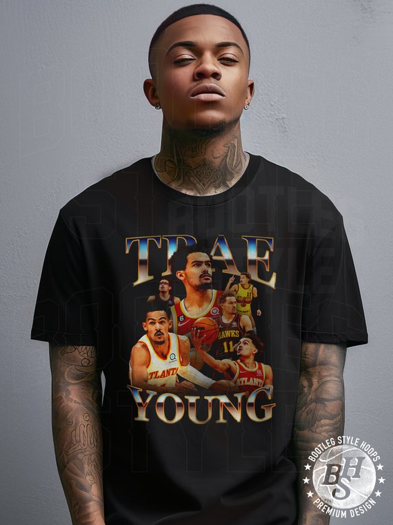 Trae Young 90s Bootleg Shirt Trae Young Vintage Basketball T shirt