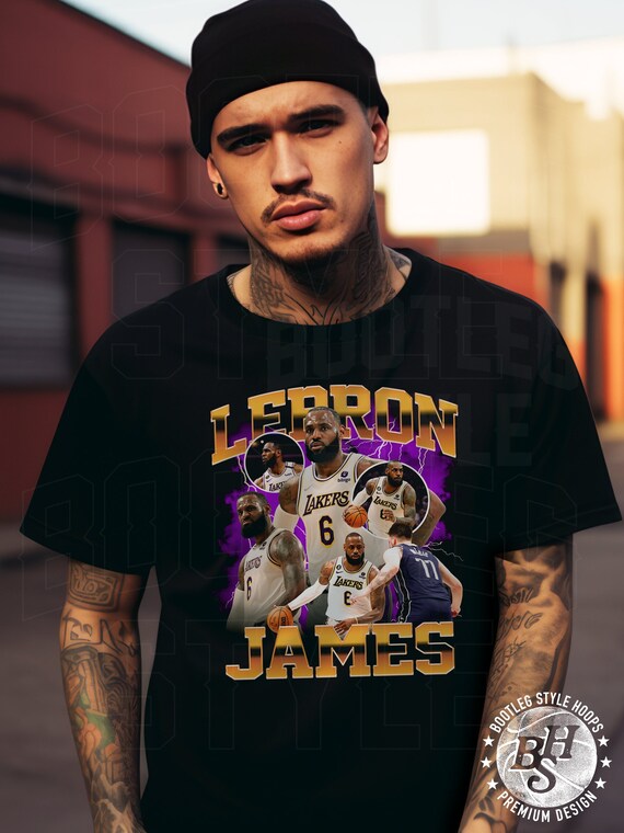Lebron James 90s Bootleg Style Rap Shirt for Los Angeles Basketball Fan Classic Vintage Style Graphic T shirt Tee for Men Women White Jersey Etsy Canada
