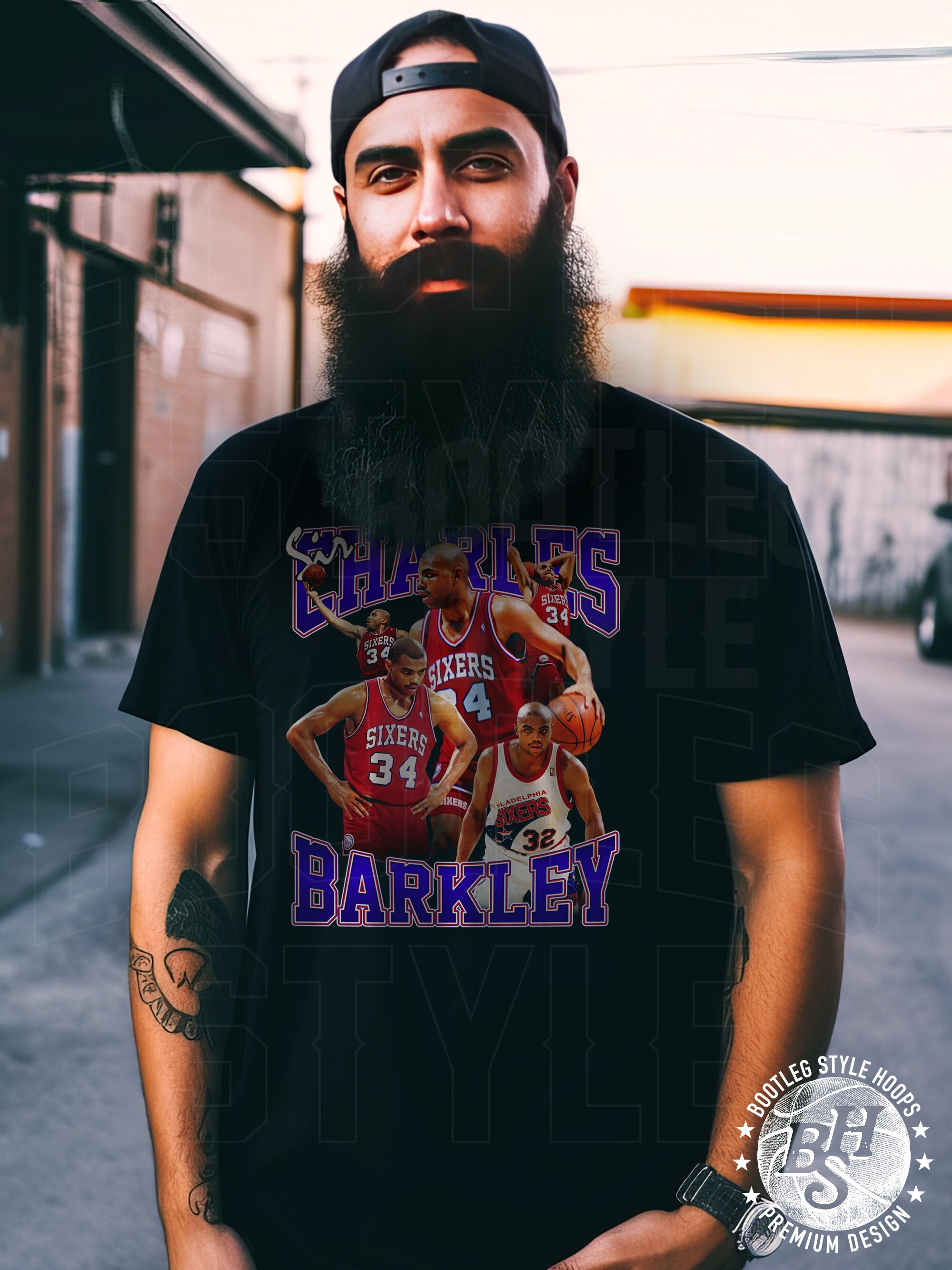 Charles Barkley 90s Bootleg T-shirt Charles Barkley Vintage 