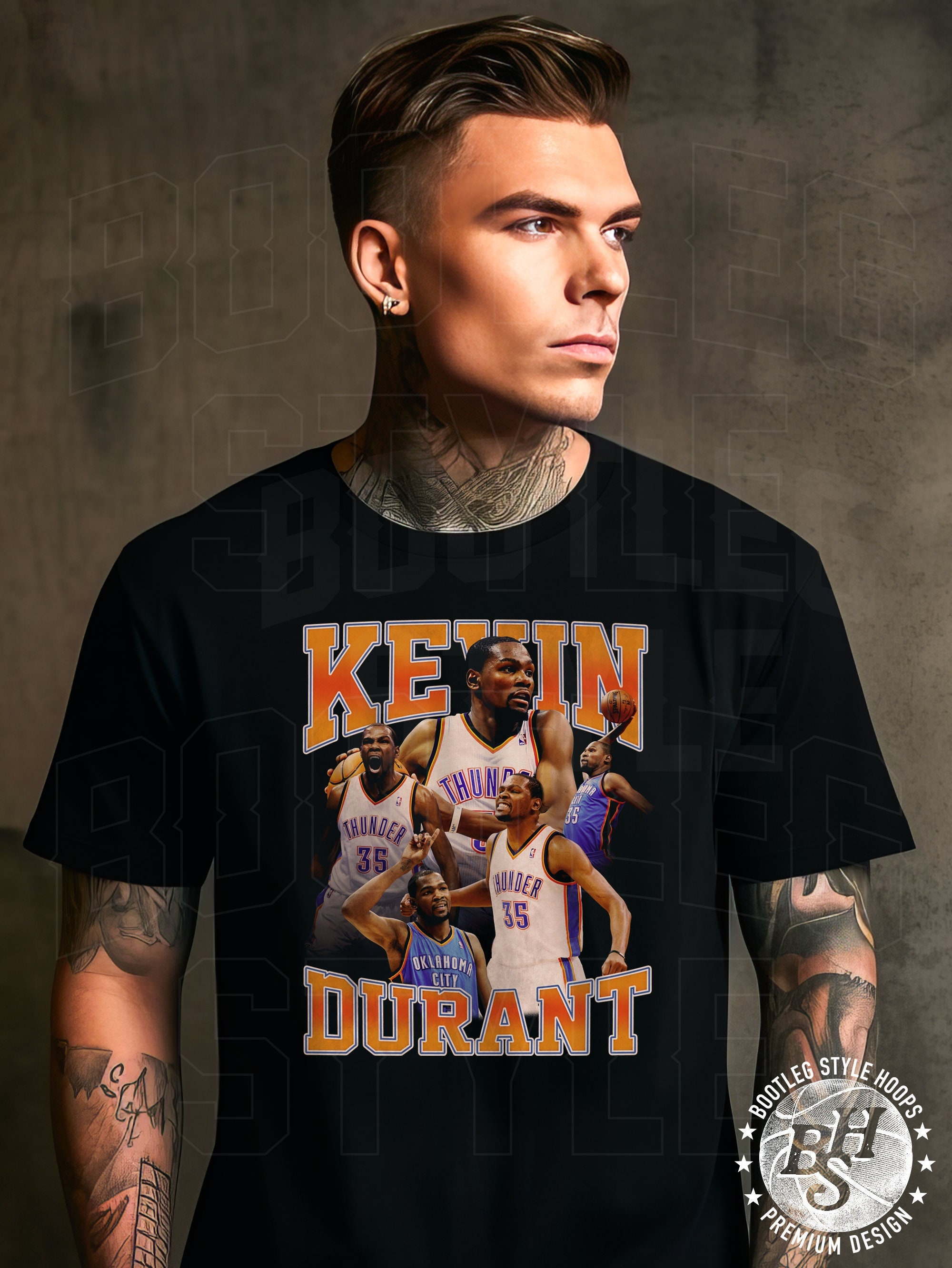 Seattle Supersonics Kevin Durant Russell Westbrook James Harden Mens  T-Shirt Tee