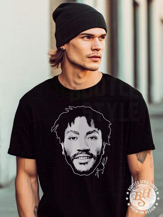 Derrick Rose Big Head Shirt for Men Women Vintage Basketball Shirt Y2K Bootleg Classic 90s Graphic Tee Gift for Chicago Basketball Fan Etsy