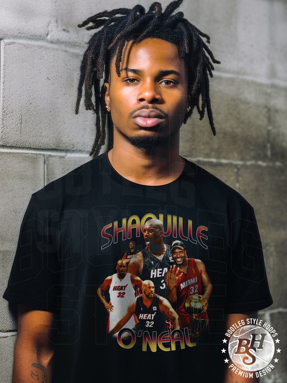 Shaquille O neal 90s Bootleg Shirt Shaquille O neal Vintage Basketball T shirt Gift for Basketball Fan Gift for Him Miami Throwback T shirt Etsy