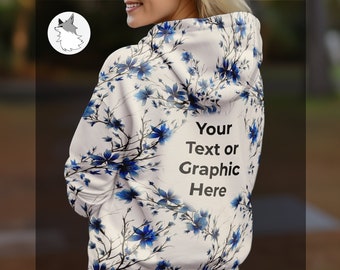 Custom flower Hoodie, women hoodie, flower hoodie, man hoodie, pullover hoodie, floral hoodie, flower sweater, Cute Gift, Christmas Gift