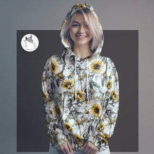 Yellow flower hoodie on sale