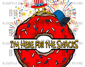 Here For The Snacks 4th of July PNG