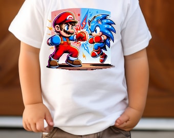 Mario VS Sonic kids T-shirt