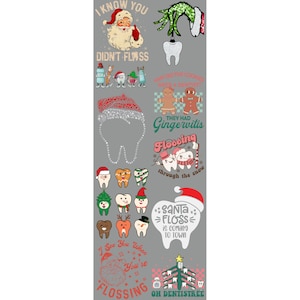 Christmas Dental Pre-made Gangsheet 22x60