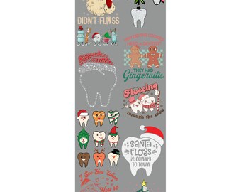 Christmas Dental Pre-made Gangsheet 22x60
