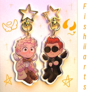 Good Omens Acrylic Keychains: Aziraphale and Crowley / Ineffable Husbands