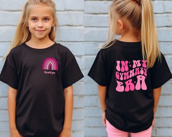 Aangepaste In mijn Gymnast tijdperk T-shirt, gratis schip, JEUGD shirt, State Meet Gift, Little Gym Sister, Team Spirit Gift, Summer Gym Camp, Top Test