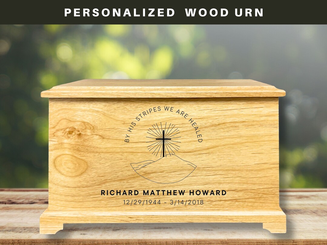 Bible Verse Urn Personalized Wood Bible Urn Urn for Human Ashes Modern