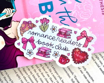 Romance Readers Book Club Holographic Bookish Sticker