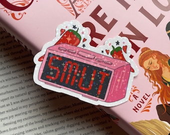 Smut O'Clock Holographic Sticker | bookish, book, kindle, bookworm, reading sticker, book club, booktok, gifts for readers