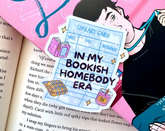 In My Bookish Homebody Era Holographic Sticker