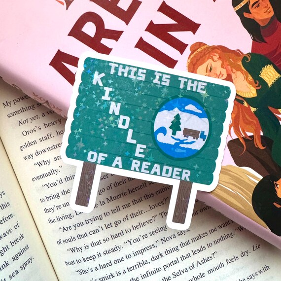 This Is The Kindle of A Reader Holographic Sticker | Bookish Stickers, Bookworm Gifts, Reader Aesthetic, Gifts For Readers, BookTok Sticker