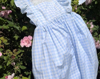 Mama Bella Blue Gingham Dress, Blue Dress, Mother and