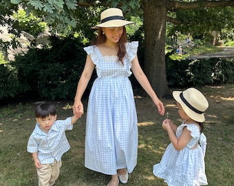 ワンピース organic zoo Blue Gingham Bella Dress organic zoo / Pottery Blue Gingham Bella Dress – 株式会社