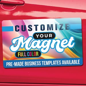 Customized Magnetic Vehicle Signs - 2-Pack of Durable Vinyl Car Magnets, Custom Car Magnets, Vehicle Magnet Signs, Magnetic Car Sign,Gift